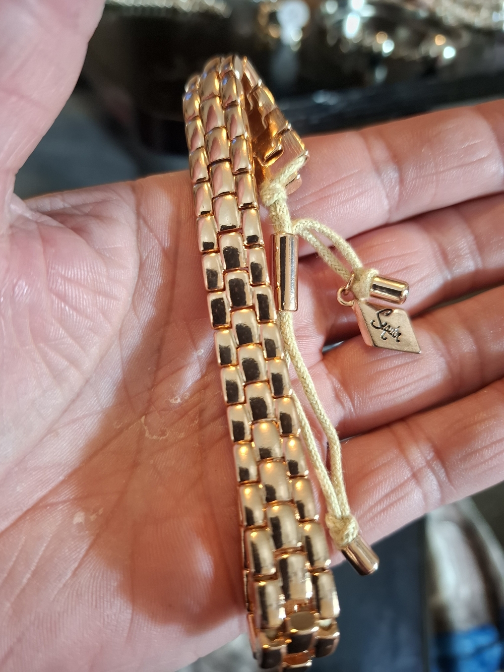 Juicy Couture Gold Link Bracelet with Branded Charm